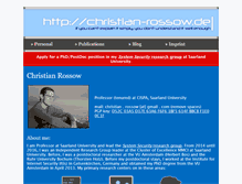 Tablet Screenshot of christian-rossow.de